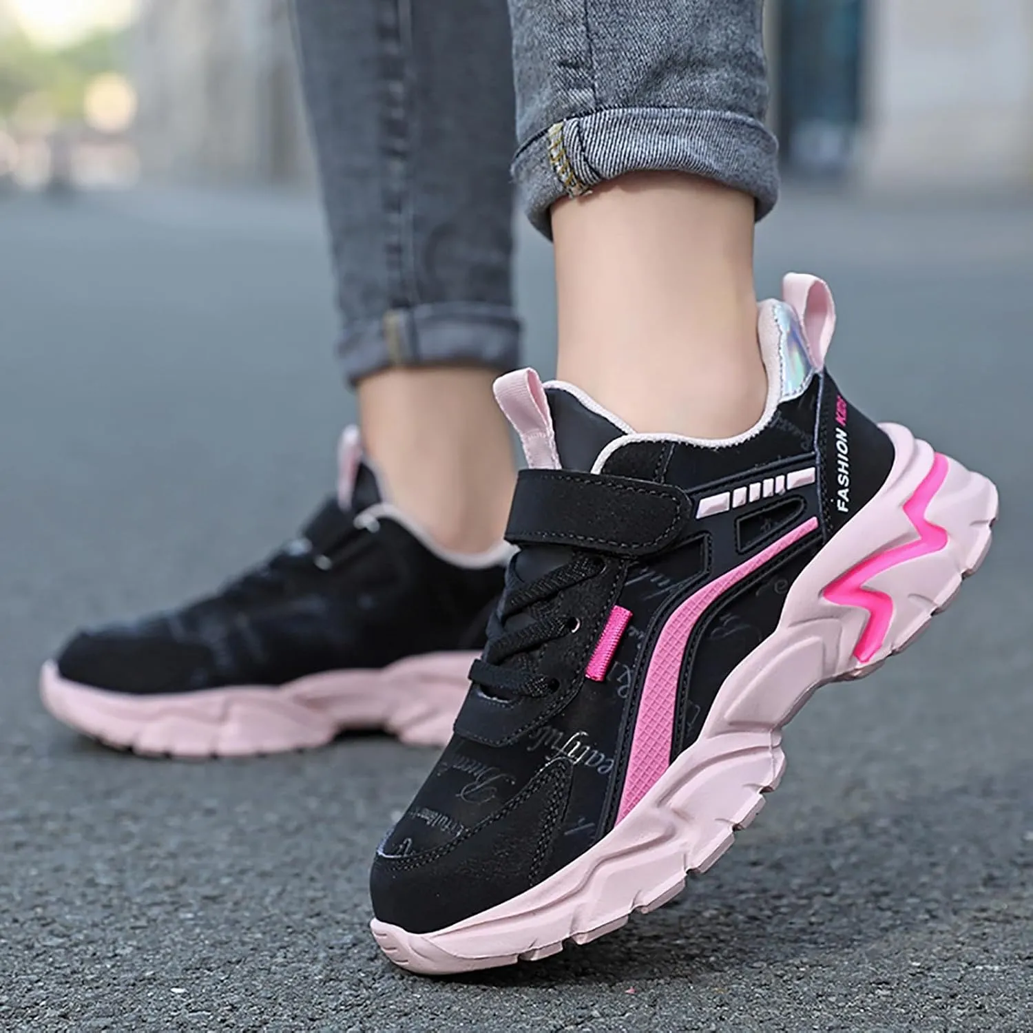 IWIHMIV Toddler Running Shoes Boys Girls Kids Sneakers Tennis Sports Walking Lightweight Breathable Toddler Slip On Shoes Boy