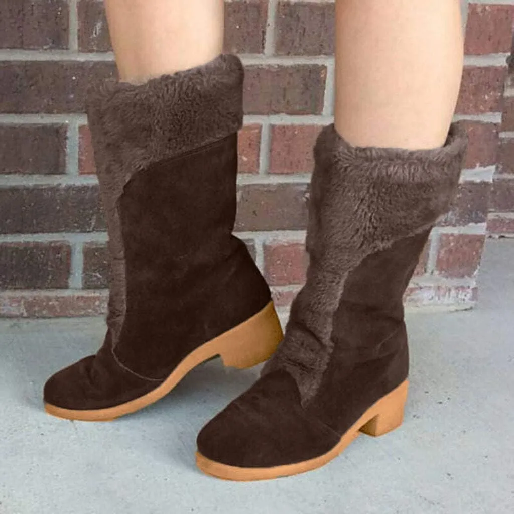 Ladies Winter Warm Shoes, Women Girl's Snow Boots Short Bootie