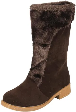 Ladies Winter Warm Shoes, Women Girl's Snow Boots Short Bootie