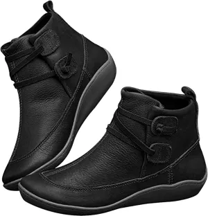 Ladmiple Boots For Women Ankle Booties Western Cowboy Cowgirl Short Booties Fall Classic High Top Combat Walking Shoes