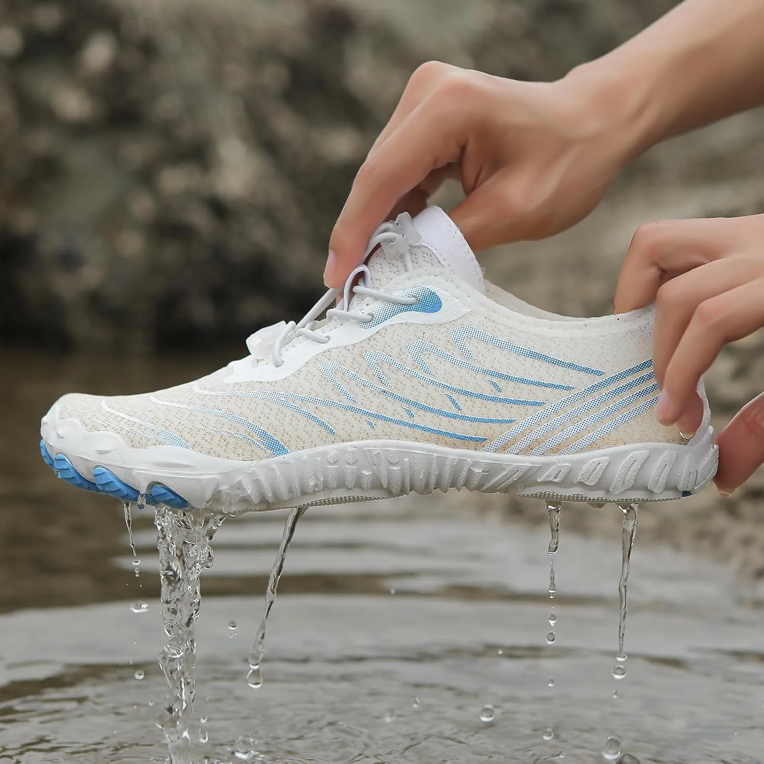 Lightweight Water Shoes for Women Comfort Breathable Healthy & Non-Slip Barefoot Shoes Unisex Wide Toe Box Shoes Quick Dry Outdoor Hiking Shoes for Swimming Running Surfing Kayaking Riding