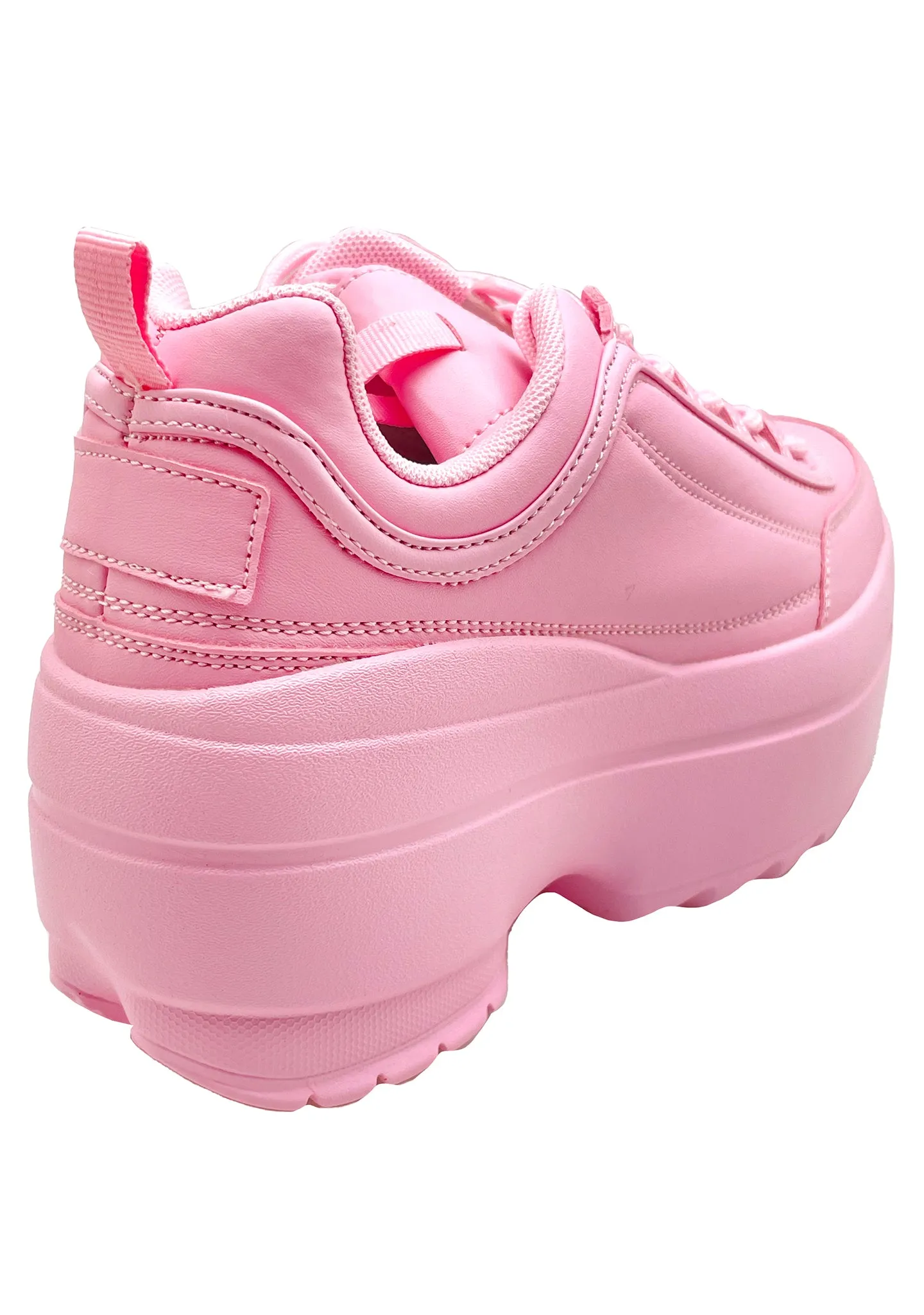 LILY 5005 Sugar Pop Pink Platform Sneakers