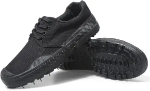 Martial Arts Competition and Training Shoes, Specialized Martial Arts Practice Shoes for Children, Morning Tai Chi Shoes, Men's Leather Taekwondo Shoes.