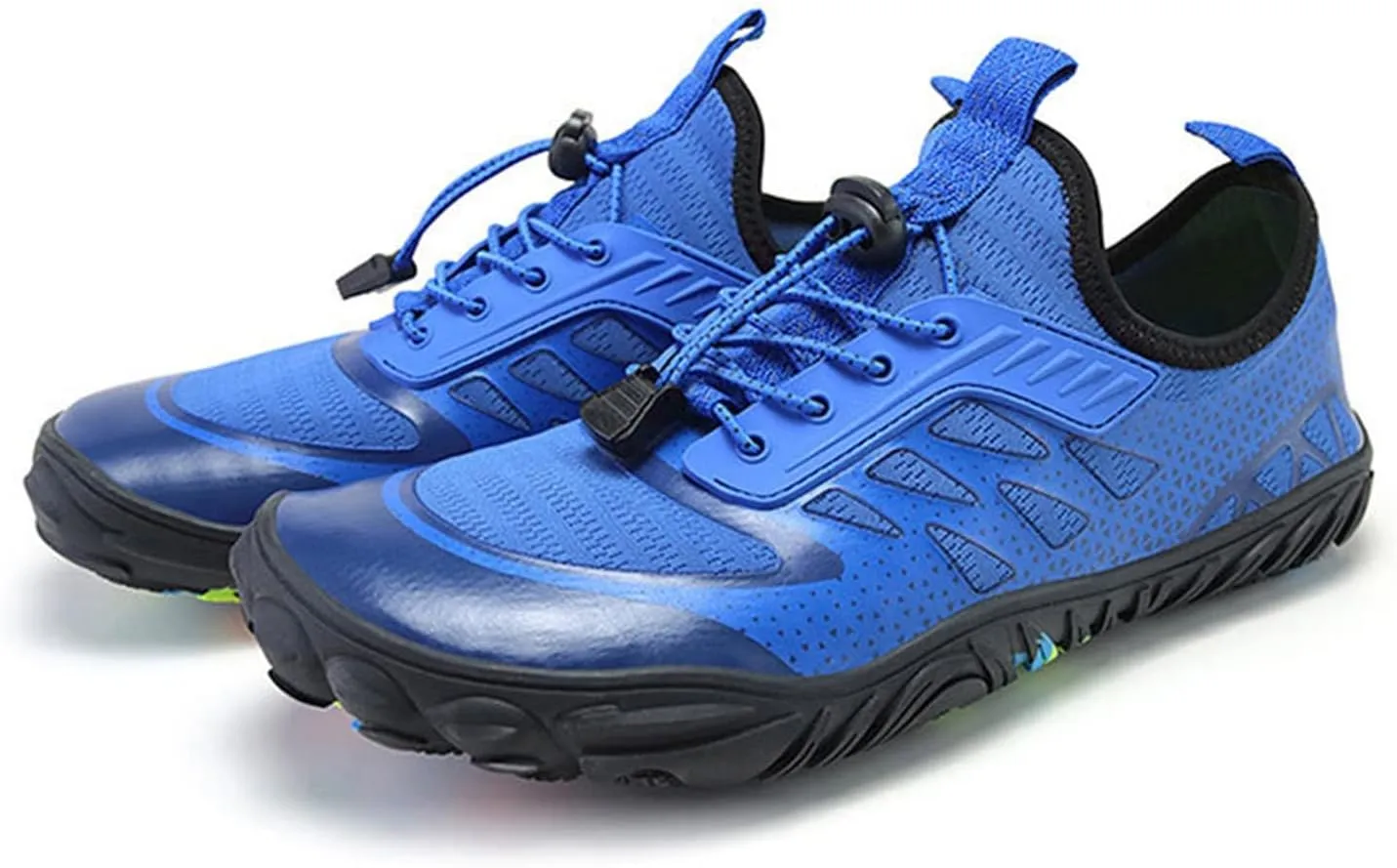 Men Water Shoes Barefoot Swimming Shoes Quick Drying River Sea Water Sneakers Women Upstream Shoes Breathable Hiking Swimming Shoes Wading Shoe (Color : Dark Blue, Size : 8.5)
