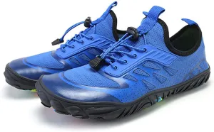 Men Water Shoes Barefoot Swimming Shoes Quick Drying River Sea Water Sneakers Women Upstream Shoes Breathable Hiking Swimming Shoes Wading Shoe (Color : Dark Blue, Size : 8.5)