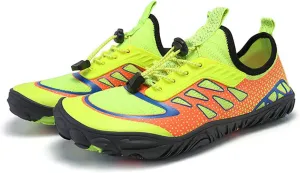 Men Water Shoes Barefoot Swimming Shoes Quick Drying River Sea Water Sneakers Women Upstream Shoes Breathable Hiking Swimming Shoes Wading Shoe (Color : Green, Size : 6)