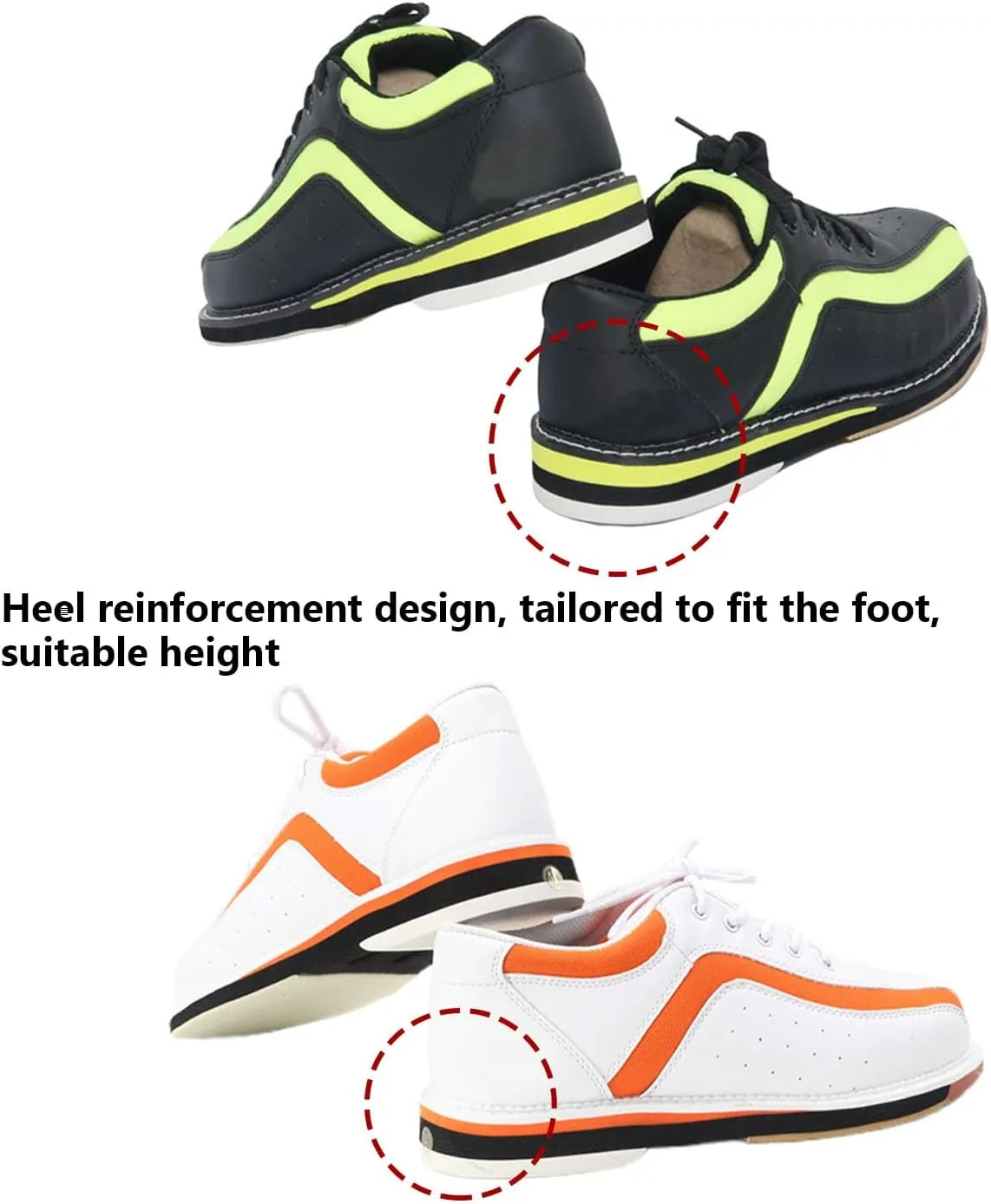 Men Women Professional Bowling Shoes Mesh Lightweight Sneakers Sliding Sole Bowling Shoes for Bowling Stadium