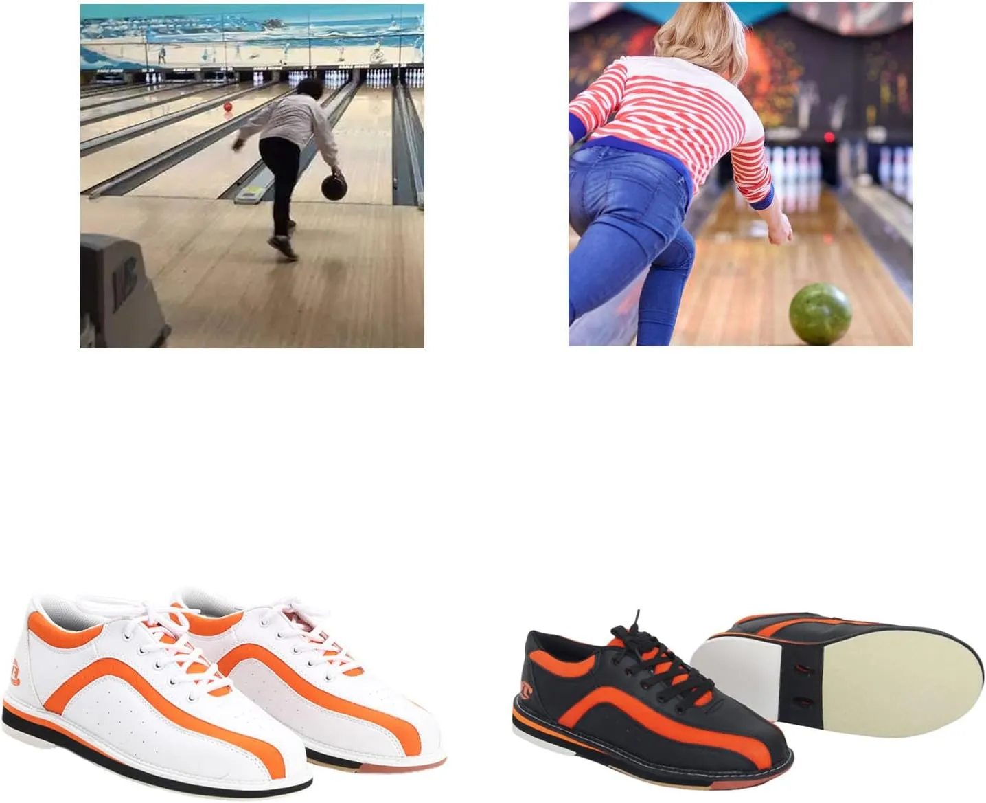 Men Women Professional Bowling Shoes Mesh Lightweight Sneakers Sliding Sole Bowling Shoes for Bowling Stadium