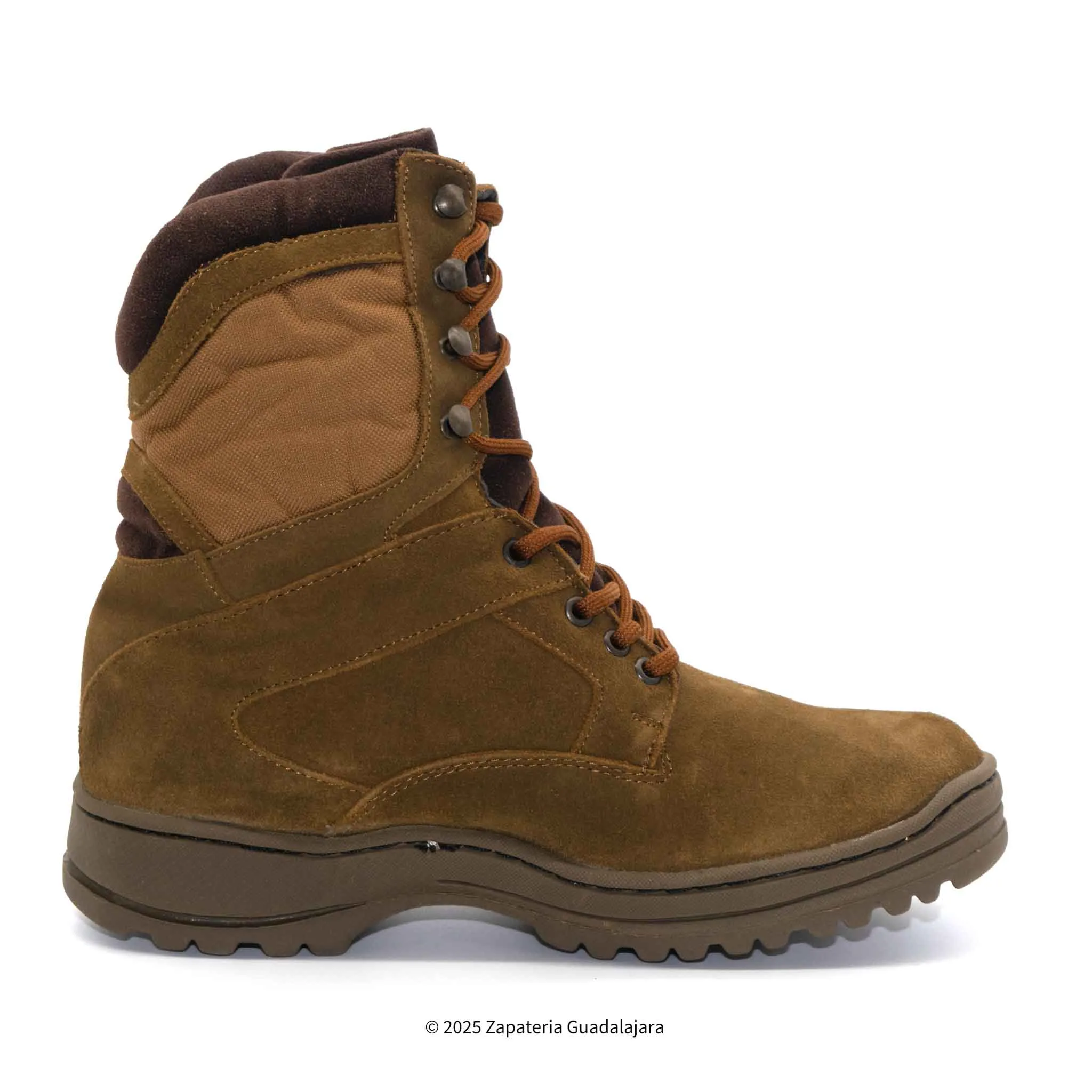 MEN'S 8 TACTICAL WATER RESISTANT NON SLIP BROWN SUEDE LEATHER WORK BOOT -1960