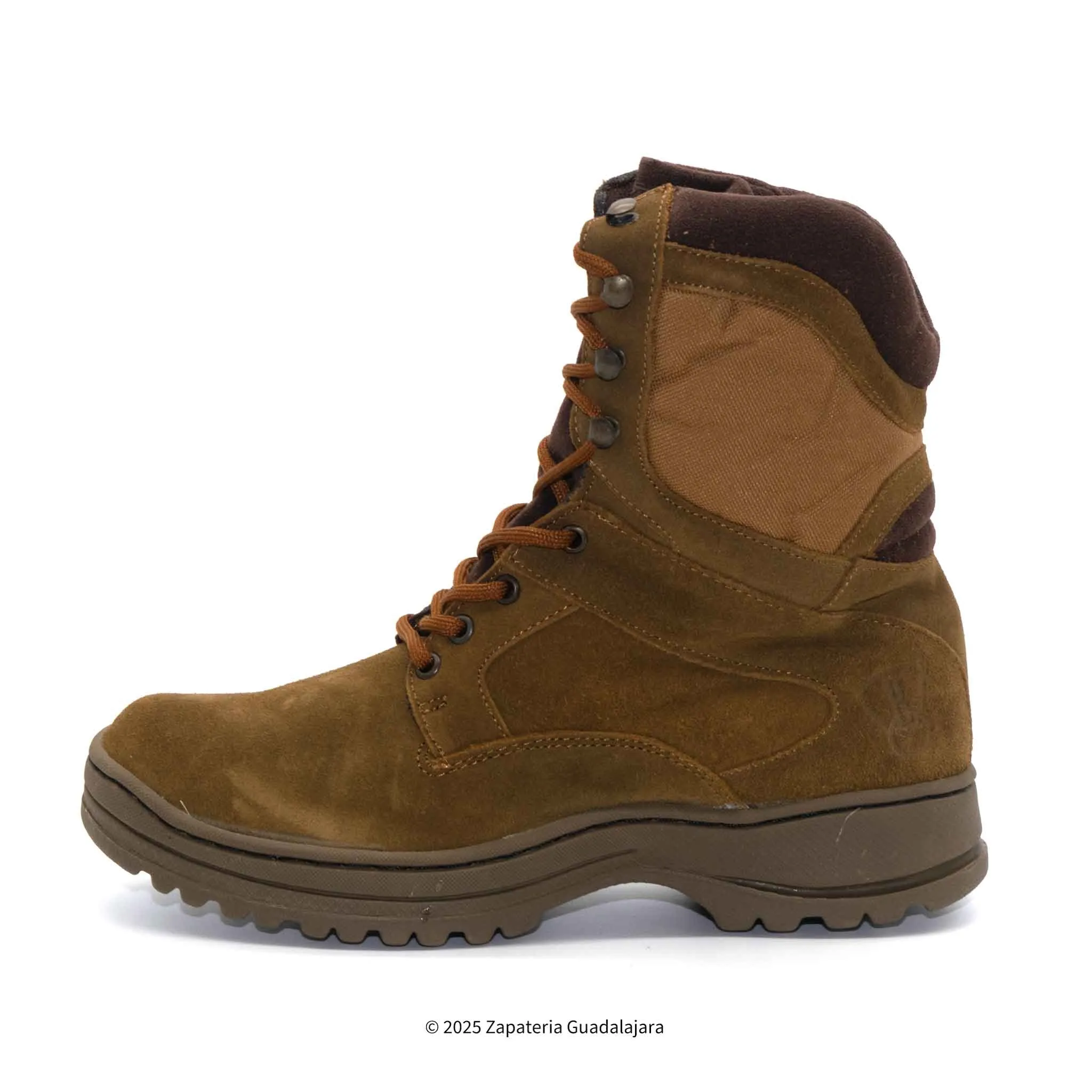 MEN'S 8 TACTICAL WATER RESISTANT NON SLIP BROWN SUEDE LEATHER WORK BOOT -1960