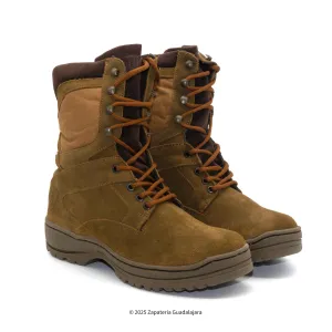 MEN'S 8 TACTICAL WATER RESISTANT NON SLIP BROWN SUEDE LEATHER WORK BOOT -1960