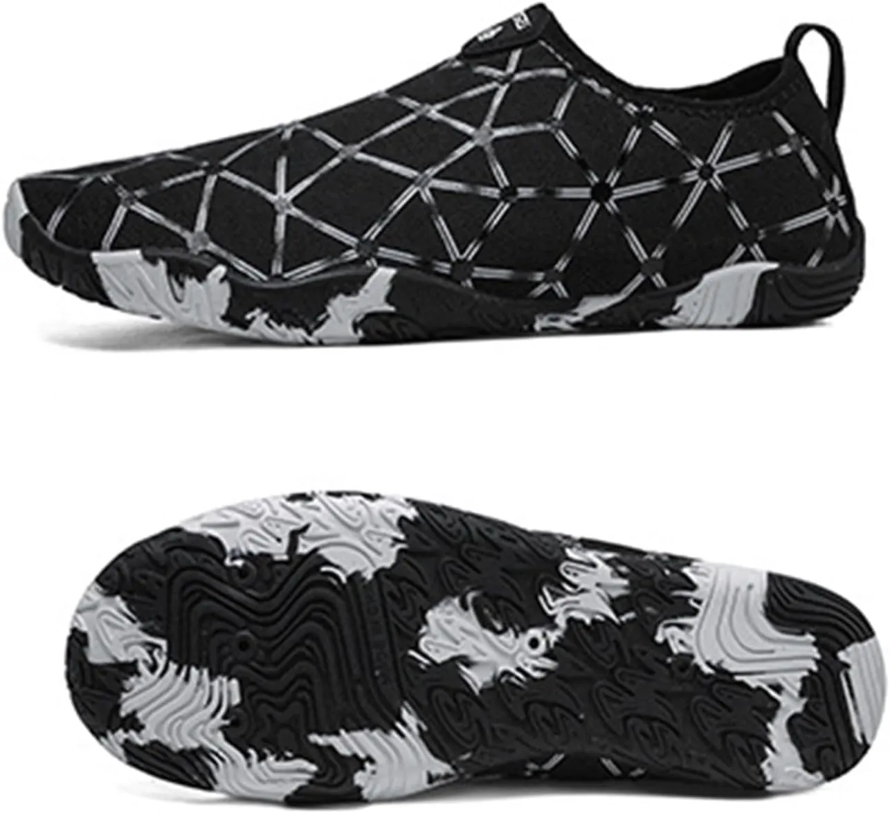 Men's and Women's Quick-Dry Barefoot Water Shoes Slip-on Beach Non Slip Wide Width Walking Shoes for River Fishing Sailing Kayaking Garden