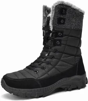 Mens Boots Men's Winter Snow Boots Super Warm Men's Hiking Boots Waterproof Leather High Top Plus Size Men's Boots Outdoor Sneakers