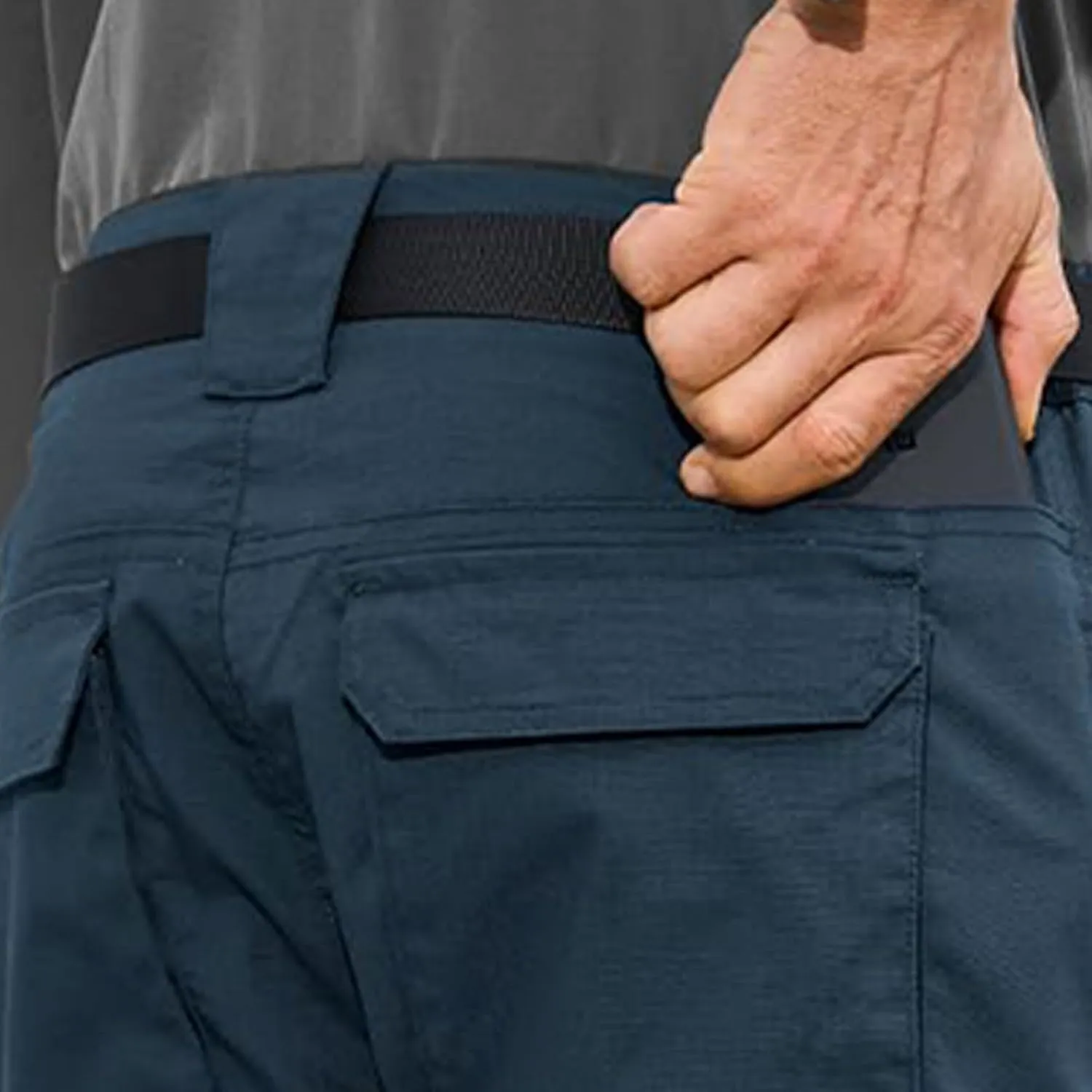 Mens Cargo Work Pants Ripstop Elastic Waist Stretch Joggers Waterproof Hiking Outdoor Pants with Utility Packets