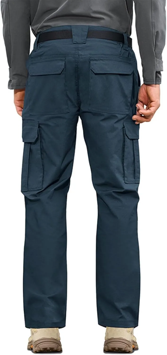 Mens Cargo Work Pants Ripstop Elastic Waist Stretch Joggers Waterproof Hiking Outdoor Pants with Utility Packets