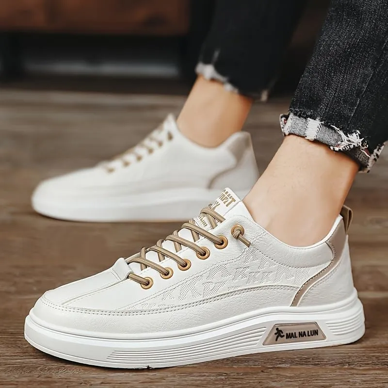 Men's Casual Lace-up Shoes, Comfy Non-Slip Breathable Shoes WithFabric Uppers for Walking Driving, Shoes for All Seasons