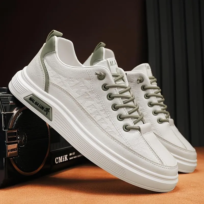 Men's Casual Lace-up Shoes, Comfy Non-Slip Breathable Shoes WithFabric Uppers for Walking Driving, Shoes for All Seasons