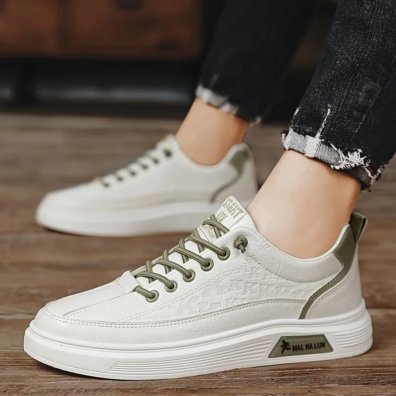 Men's Casual Lace-up Shoes, Comfy Non-Slip Breathable Shoes WithFabric Uppers for Walking Driving, Shoes for All Seasons