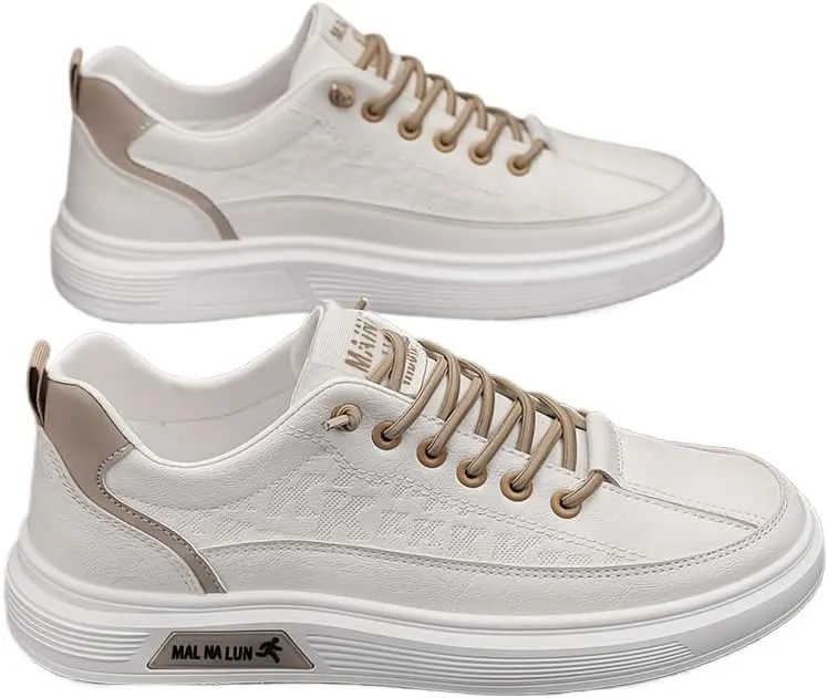 Men's Casual Lace-up Shoes, Comfy Non-Slip Breathable Shoes WithFabric Uppers for Walking Driving, Shoes for All Seasons
