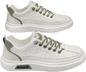 Men's Casual Lace-up Shoes, Comfy Non-Slip Breathable Shoes WithFabric Uppers for Walking Driving, Shoes for All Seasons