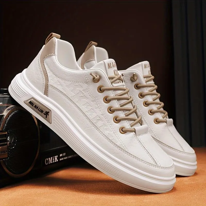 Men's Casual Lace-up Shoes, Comfy Non-Slip Breathable Shoes WithFabric Uppers for Walking Driving, Shoes for All Seasons
