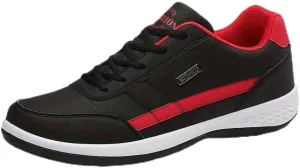 Men's Casual Low Top Lace Up Sneakers, Comfortable Lightweight Skateboard Shoes for All Seasons