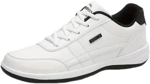 Men's Casual Low Top Lace Up Sneakers, Comfortable Lightweight Skateboard Shoes for All Seasons