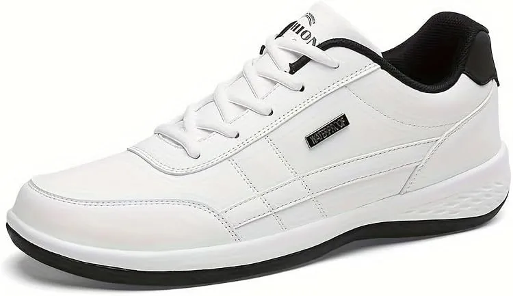 Men's Casual Low Top Lace Up Sneakers, Comfortable Lightweight Skateboard Shoes for All Seasons
