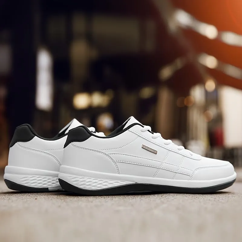 Men's Casual Low Top Lace Up Sneakers, Comfortable Lightweight Skateboard Shoes for All Seasons