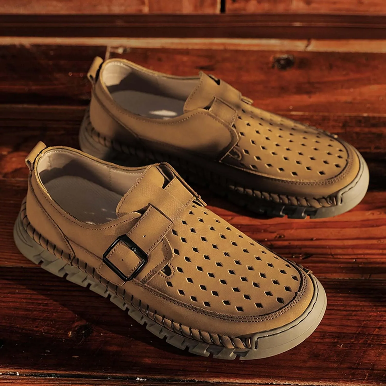Men's Casual Walking Shoes Non-Slip Breathable Hiking Climbing Cross-Country Adventure Camping Outdoor Sports Shoes, Lightweight and Comfortable