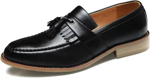 Men's Classic Dress Loafers Comfort Slip-on Fashion Leather Penny Loafer with Tassel Business Casual Shoes
