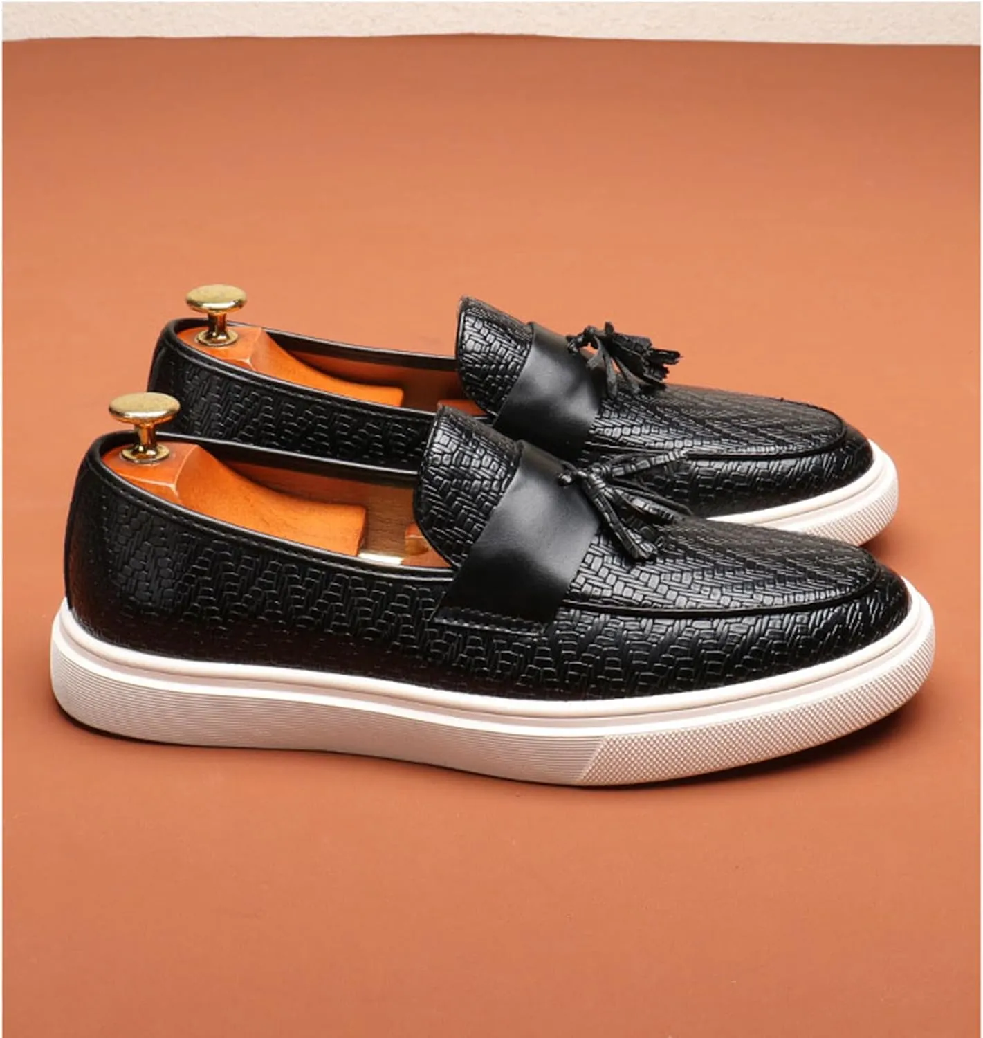 Men's Dress Penny Loafers, Mens Business Formal Leather Loafer Shoes, Casual Stylish Slip on Wedding Shoe for Men