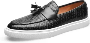 Men's Dress Penny Loafers, Mens Business Formal Leather Loafer Shoes, Casual Stylish Slip on Wedding Shoe for Men