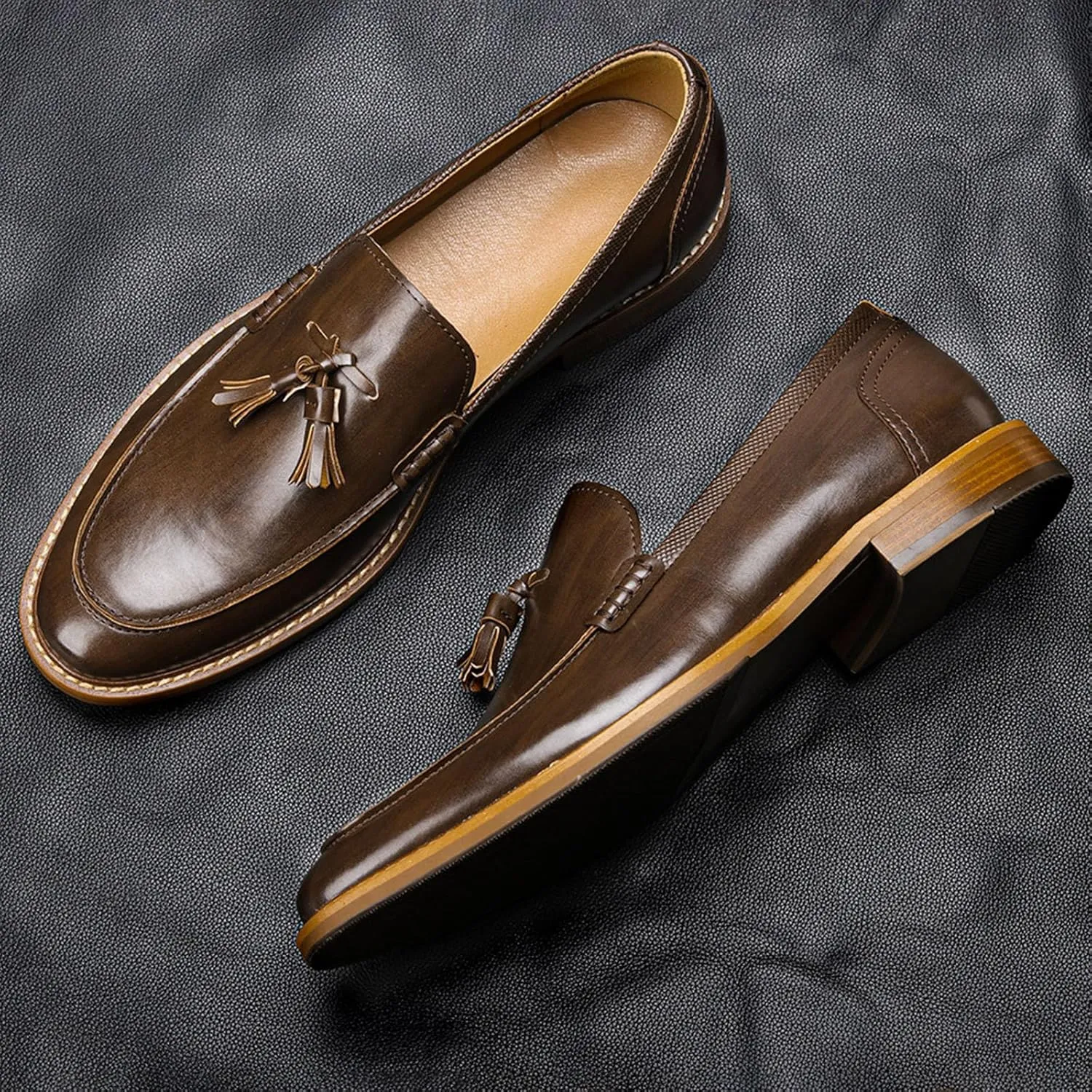 Men's Dress Shoes Slip-On Loafers Formal Leather Shoes for Men