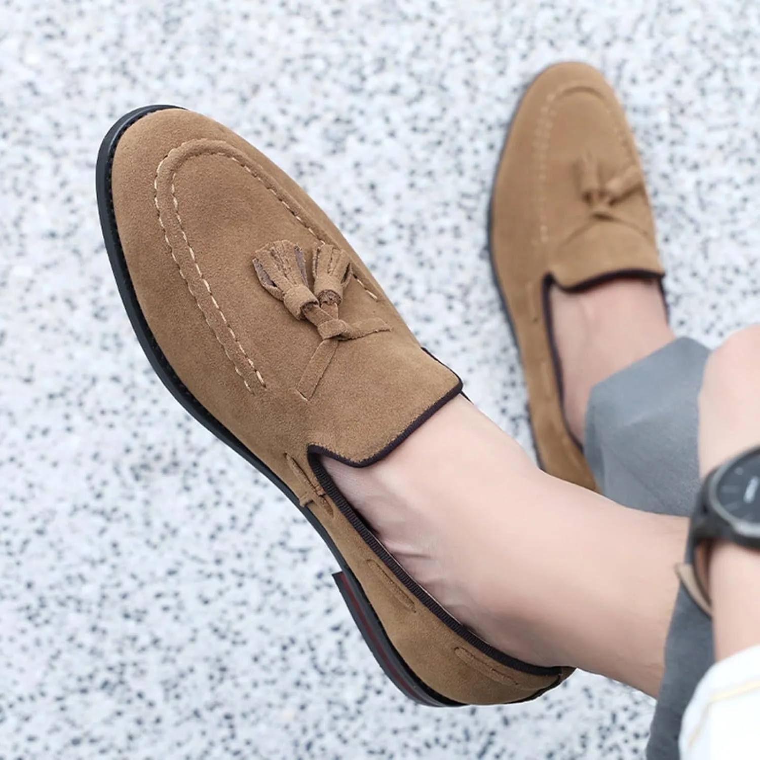 Men's Fashion Classic Loafers Luxury Loafer Shoes and Tassel Wedding Dress Shoes for Men