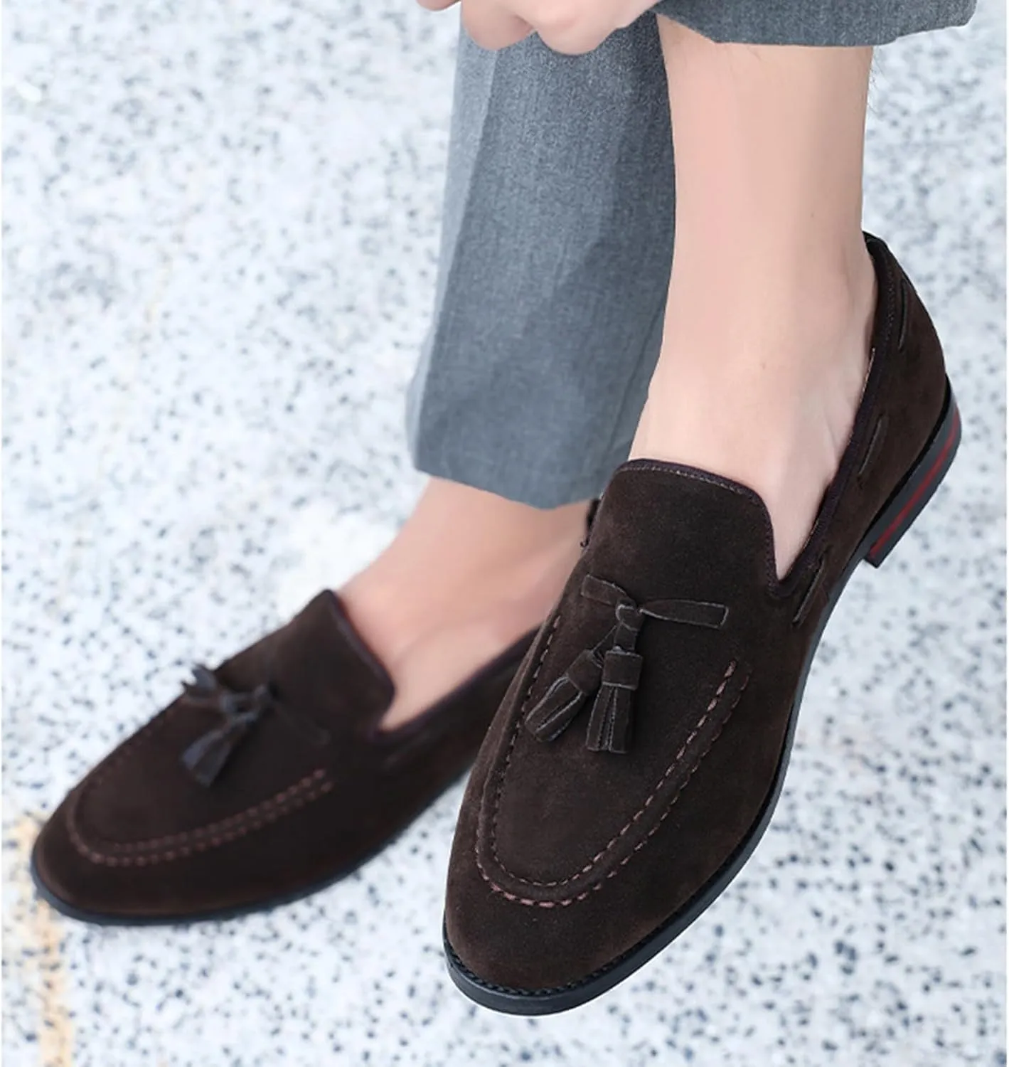 Men's Fashion Classic Loafers Luxury Loafer Shoes and Tassel Wedding Dress Shoes for Men