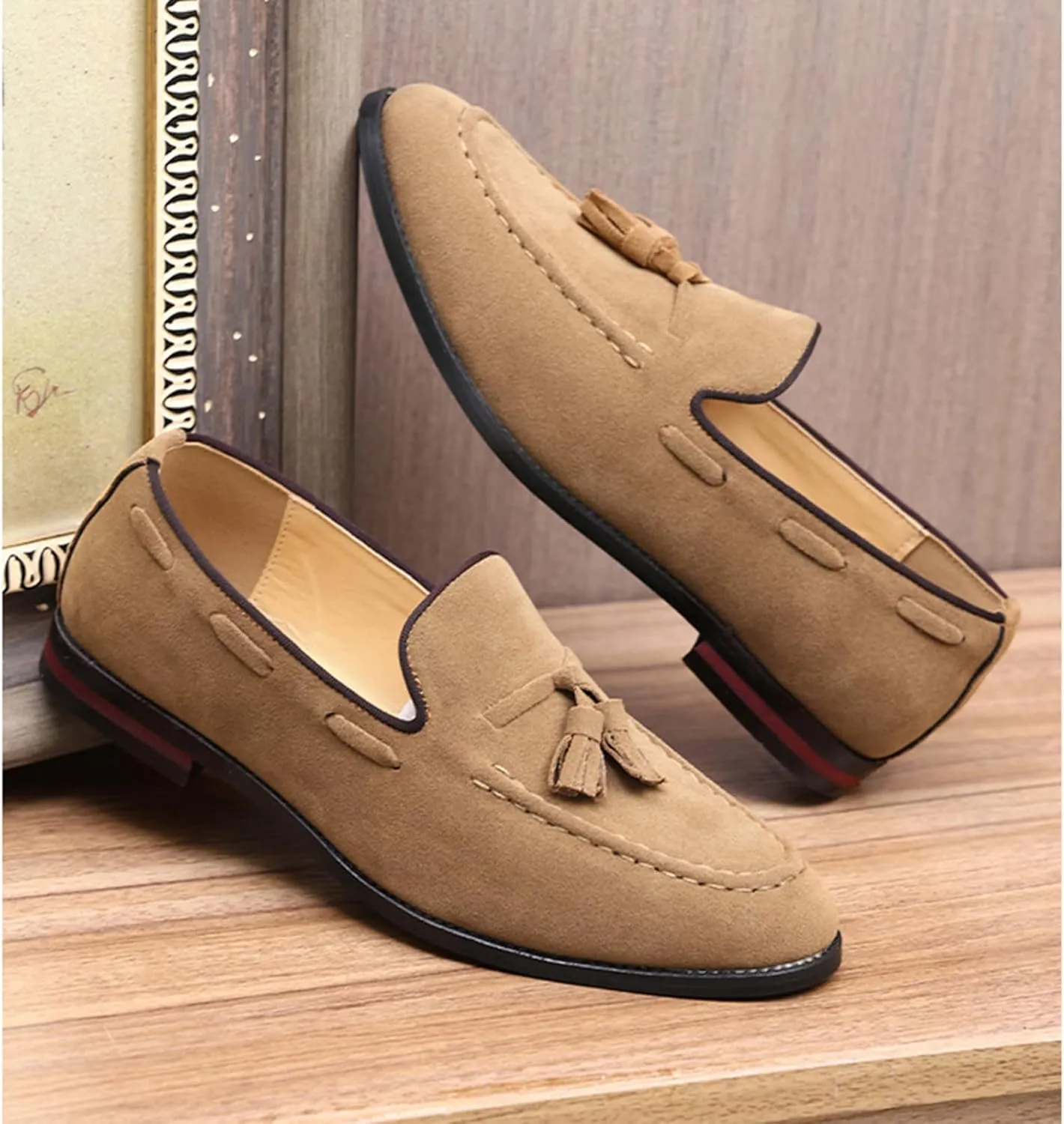 Men's Fashion Classic Loafers Luxury Loafer Shoes and Tassel Wedding Dress Shoes for Men
