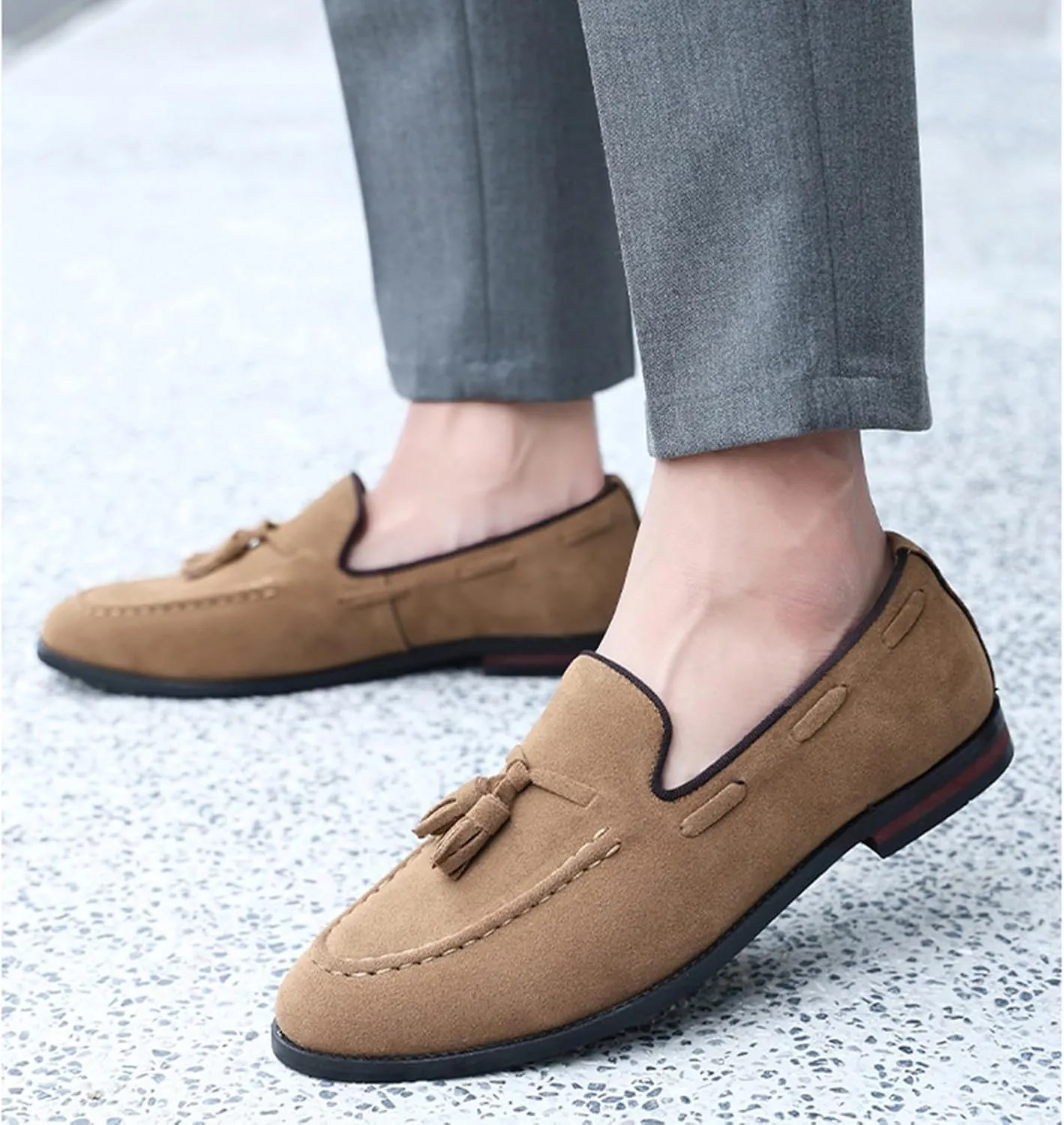 Men's Fashion Classic Loafers Luxury Loafer Shoes and Tassel Wedding Dress Shoes for Men