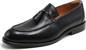 Men's Genuine Leather Loafers, High-End Tassel Slip-On Shoes, Casual Business British Style