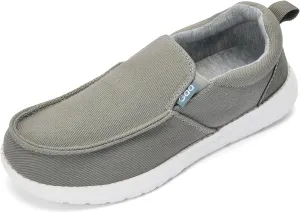 Mens Hands Free Slip-on Loafers Shoes Wide Width Casual Canvas Loafers Shoes Mens Boat Shoes Lightweight Non-Slip Walking Shoes Soft Sneakers