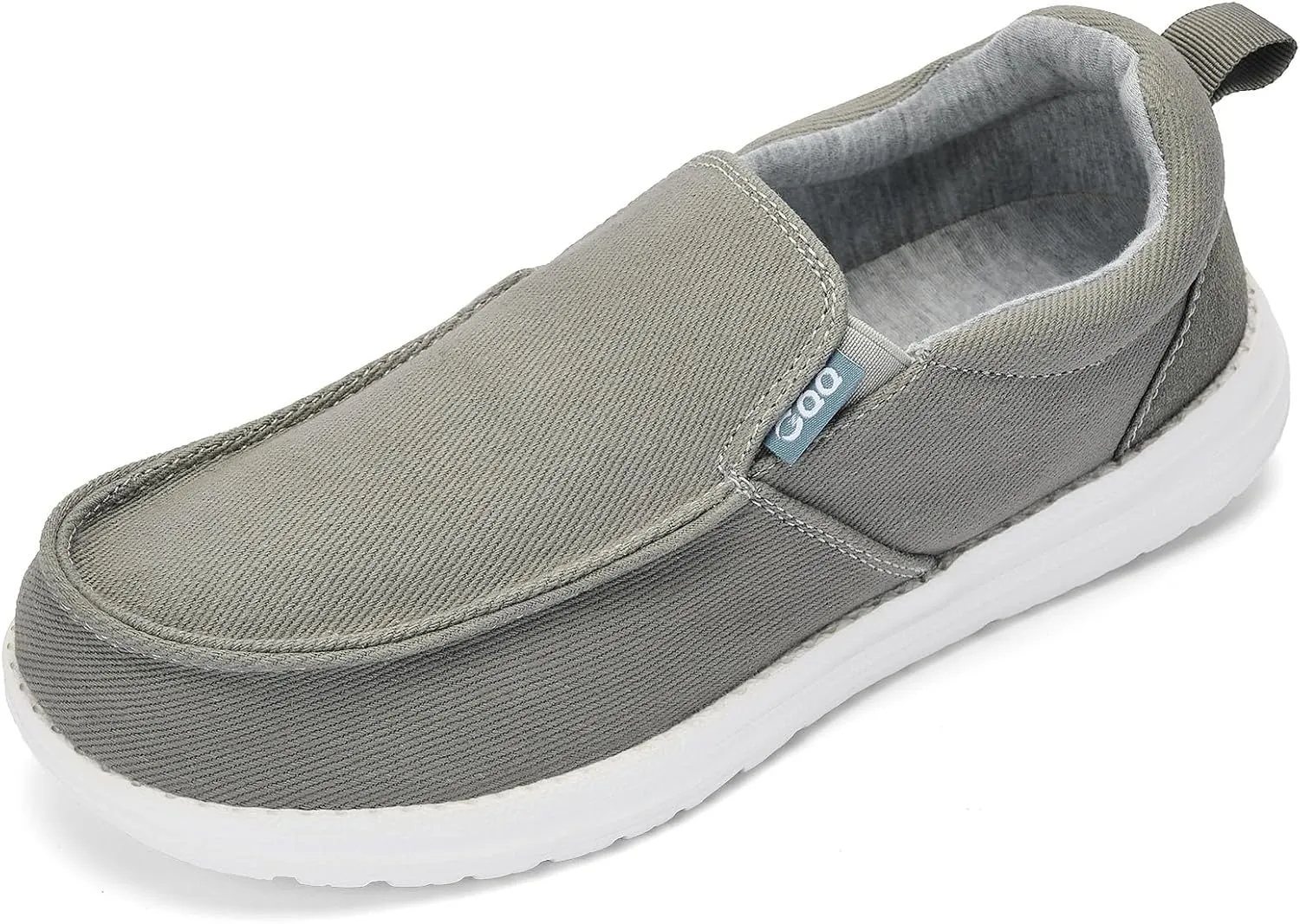 Mens Hands Free Slip-on Loafers Shoes Wide Width Casual Canvas Loafers Shoes Mens Boat Shoes Lightweight Non-Slip Walking Shoes Soft Sneakers