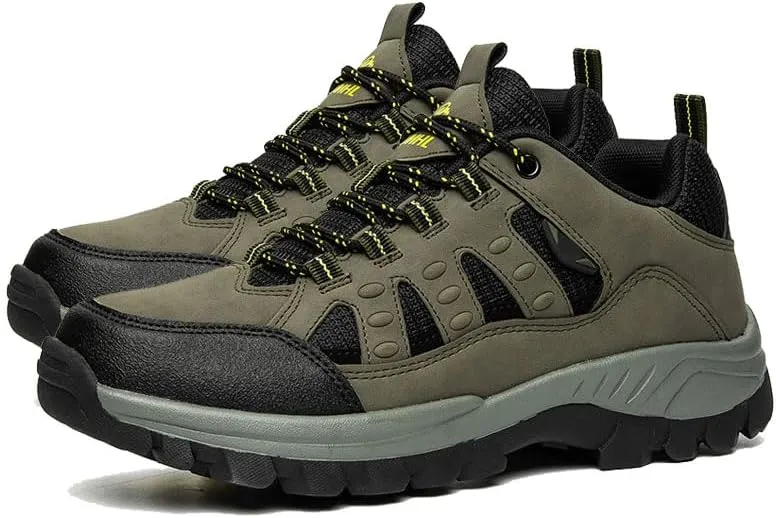Men's Hiking Shoes Outdoor Breathable Walking Sneakers Lightweight Non-Slip Trekking Training Walking Camping