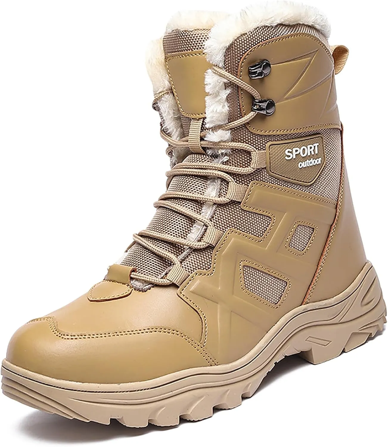Men's Lace Up Breathable High Top Boots Waterproof Tactical Boots Military Army Outdoor Shoes For Hiking Climbing