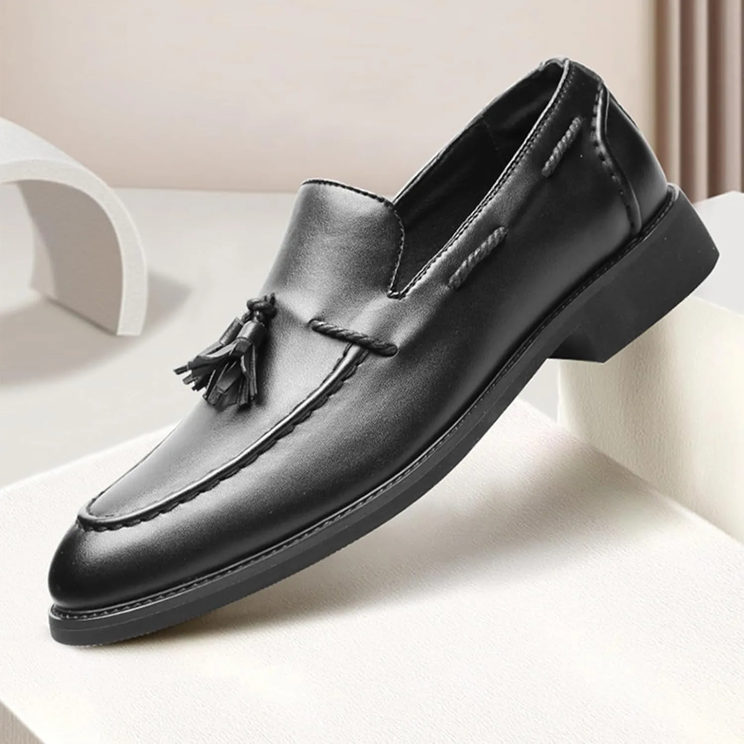 Mens Loafers Slip-On Dress Shoes Tassel Driving Shoes Classic Tuxedo Shoes Casual Oxford Shoes