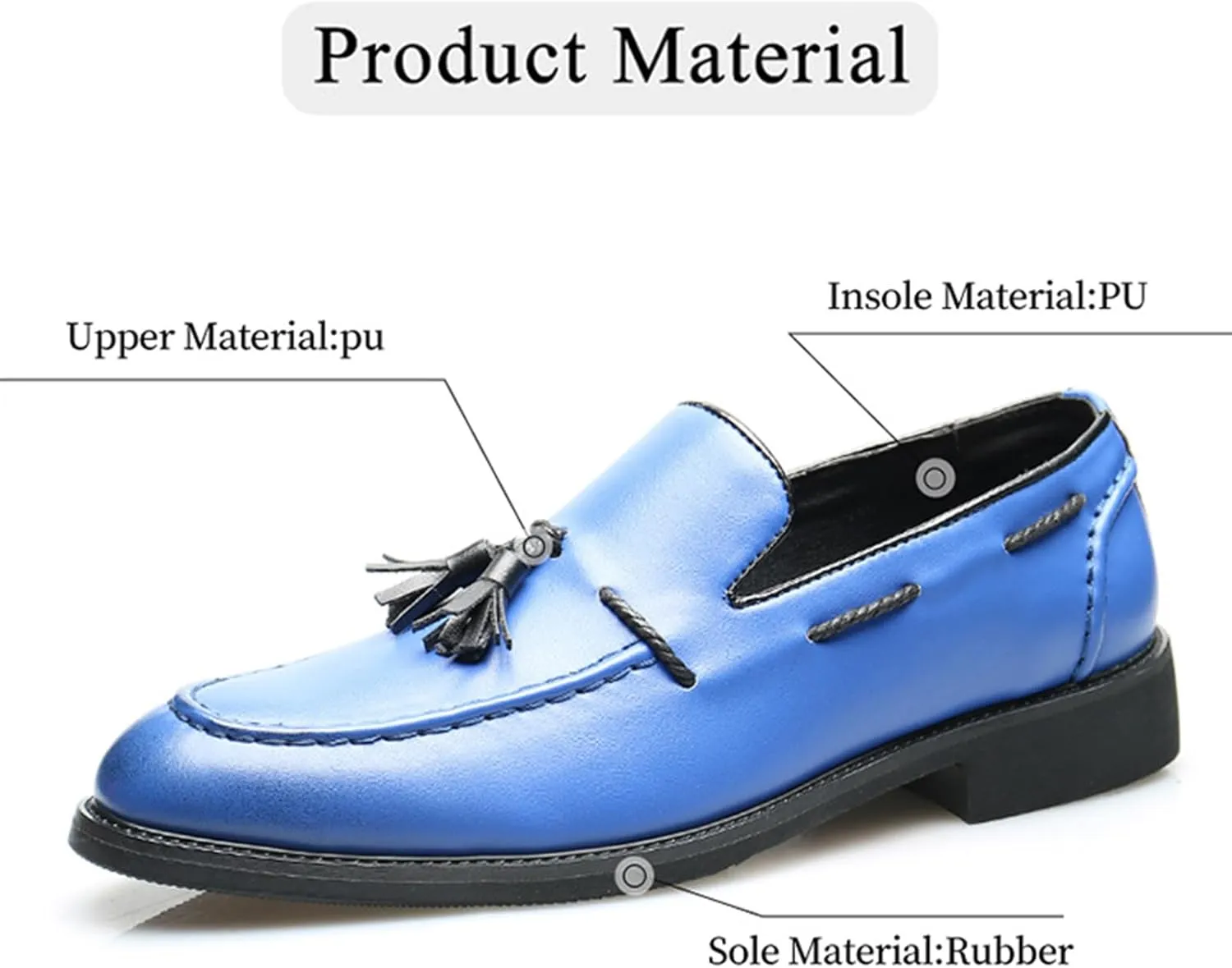 Mens Loafers Slip-On Dress Shoes Tassel Driving Shoes Classic Tuxedo Shoes Casual Oxford Shoes