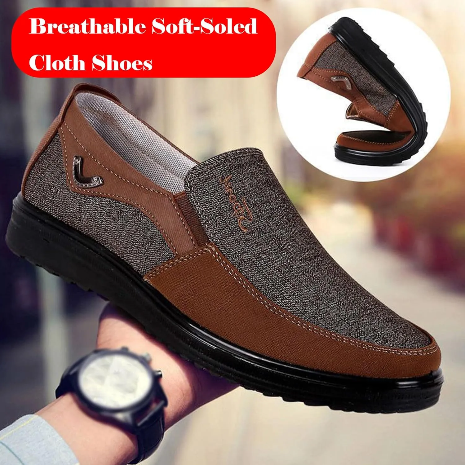 Men's Loafers Slip On Sneakers Boat Walking Fashion Shoes Classcial Comfortable Stylish Lightweight Casual Shoes for Men, Extra Wide Walking Shoes
