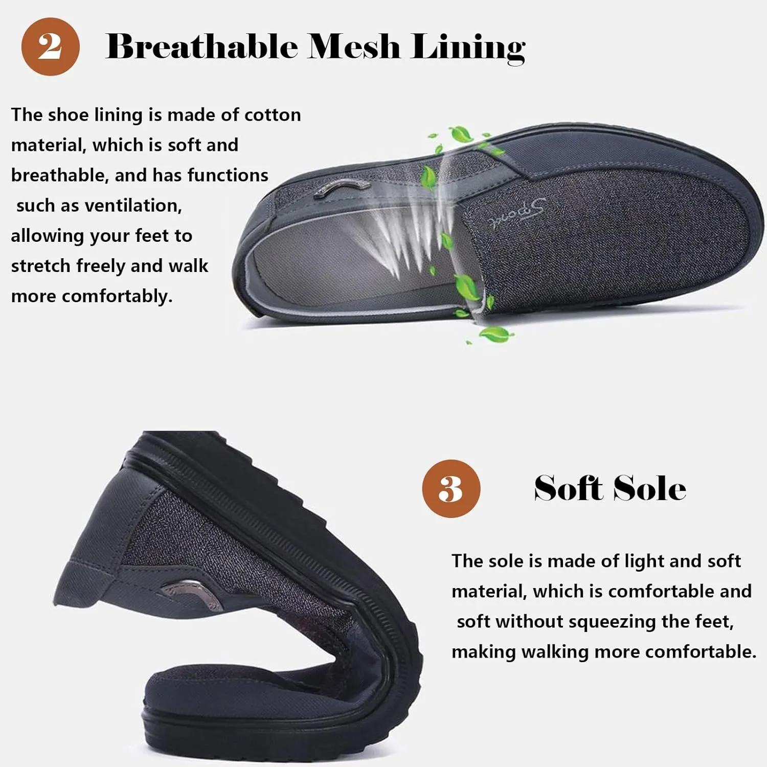 Men's Loafers Slip On Sneakers Boat Walking Fashion Shoes Classcial Comfortable Stylish Lightweight Casual Shoes for Men, Extra Wide Walking Shoes