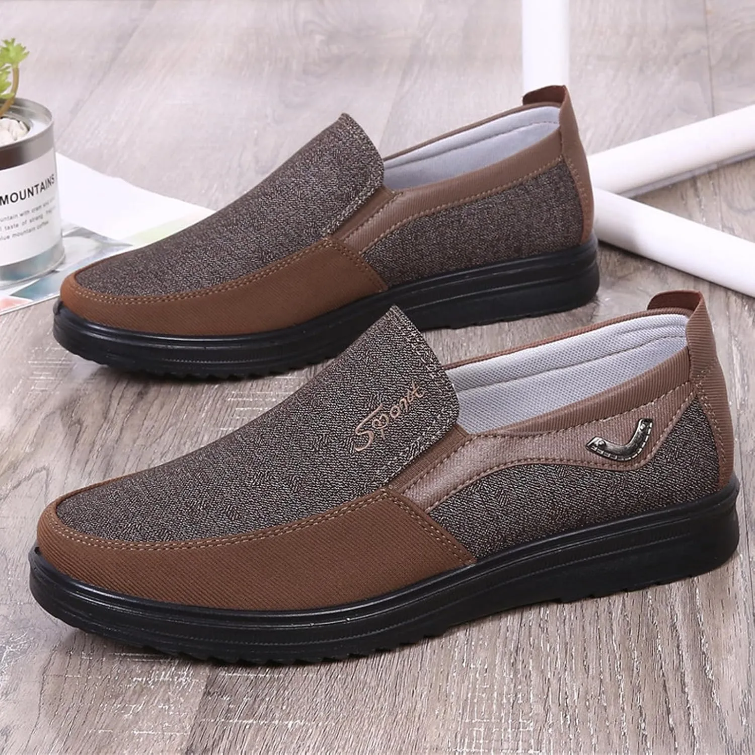 Men's Loafers Slip On Sneakers Boat Walking Fashion Shoes Classcial Comfortable Stylish Lightweight Casual Shoes for Men, Extra Wide Walking Shoes