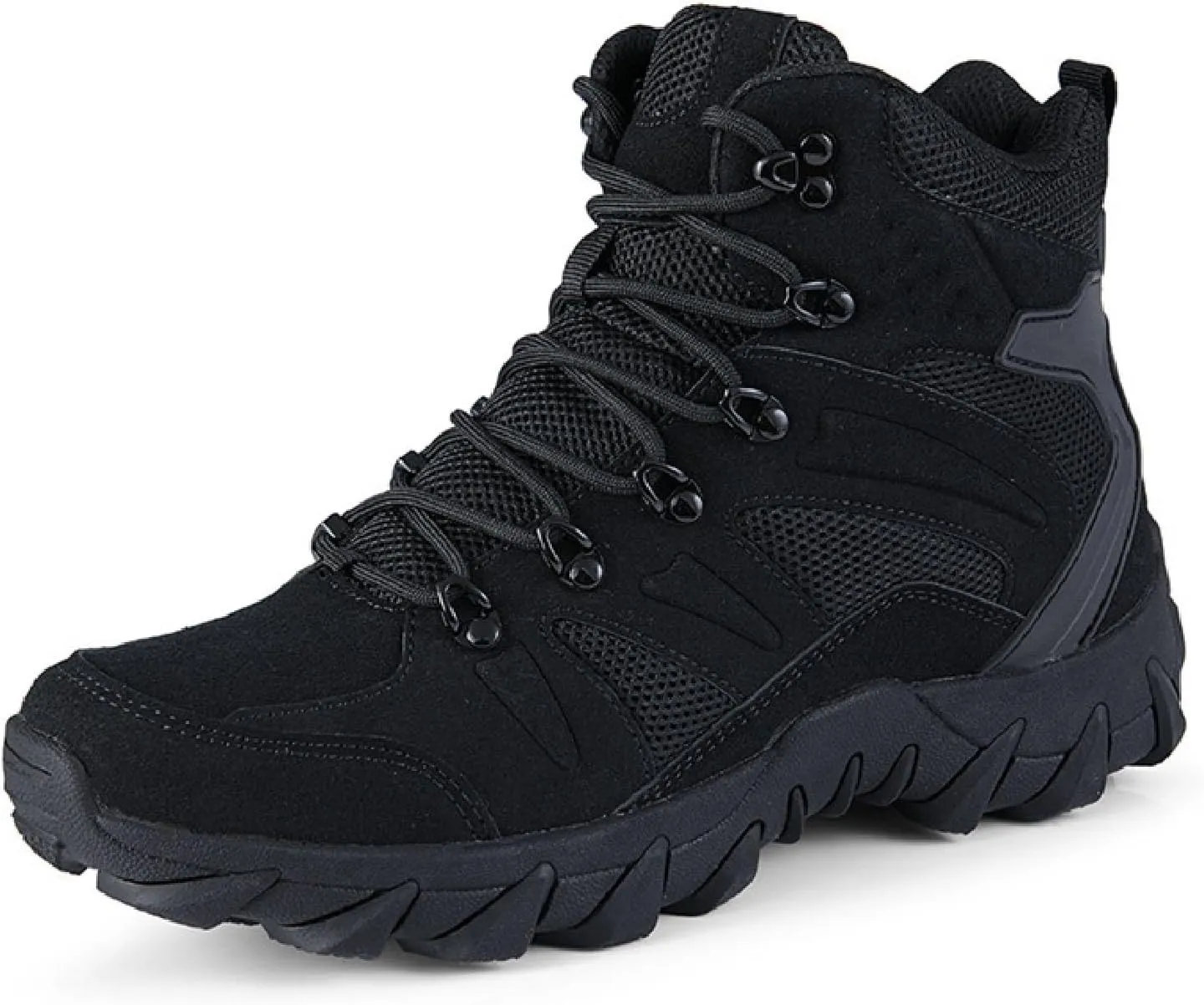 Men'S Military Tactical Chukka Boots Suede Comfortable, Lightweight Breathable Anti-Slip Platform Leather Military Work Combat Boots Outdoor Boots For Hiking Motorcycle Climbing