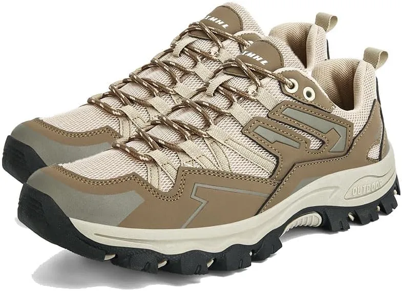 Men's Outdoor Hiking Shoes Breathable Walking Sneakers Lightweight Non-Slip Durable Trekking Trail Shoes